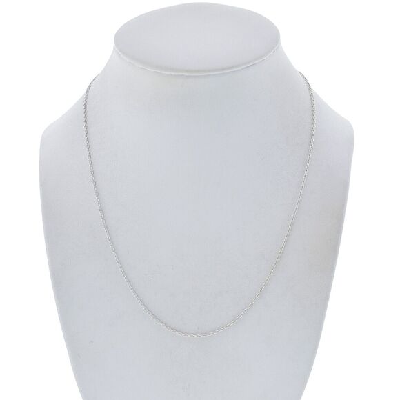 Vintage Sterling Silver 925 1.3mm Cable Link Chain Necklace 18" - Picture 1 of 3